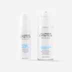 Two skincare bottles from D'lumiere Esthetique on a white background