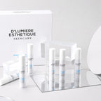 D'lumiere Esthetique skincare products on a white background