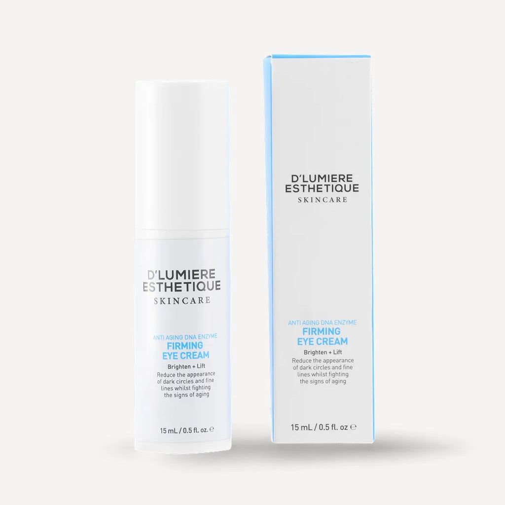 D'Lumiere Esthetique Firming Eye Cream packaging on a white background